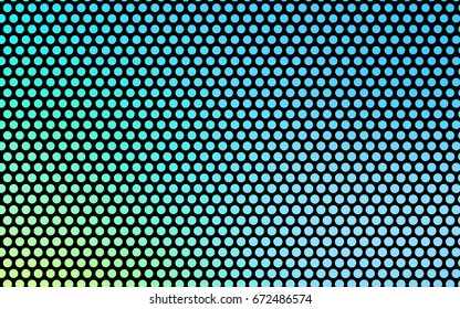 Light Blue, Green vector illustration which consist of circles. Dotted gradient design for your business. Creative geometric background in halftone style with colored spots.