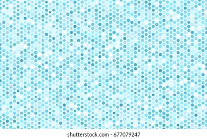 Light Blue, Green vector illustration which consist of circles. Dotted gradient design for your business. Creative geometric background in halftone style with colored spots.