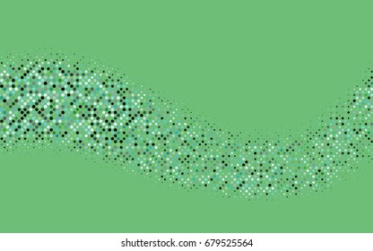 Light Blue, Green vector illustration which consist of circles. Dotted gradient design for your business. Creative geometric background in halftone style with colored spots.
