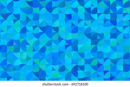 Light Blue, Green vector illustration which consist of circles. Dotted gradient design for your business. Creative geometric background in halftone style with colored spots.
