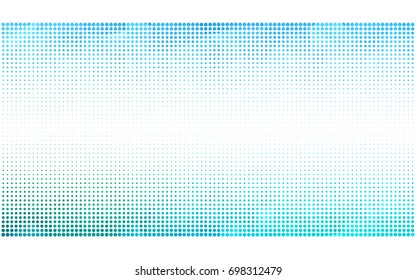 Light Blue, Green vector illustration which consist of circles. Dotted gradient design for your business. Creative geometric background in halftone style with colored spots.