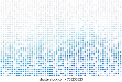 Light Blue, Green vector illustration which consist of circles. Dotted gradient design for your business. Creative geometric background in halftone style with colored spots.
