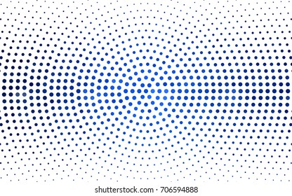 Light Blue, Green vector illustration which consist of circles. Dotted gradient design for your business. Creative geometric background in halftone style with colored spots.