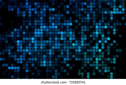 Light Blue, Green vector illustration which consist of circles. Dotted gradient design for your business. Creative geometric background in halftone style with colored spots.