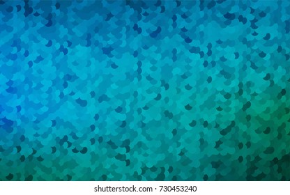 Light Blue, Green vector illustration which consist of circles. Dotted gradient design for your business. Creative geometric background in halftone style with colored spots.
