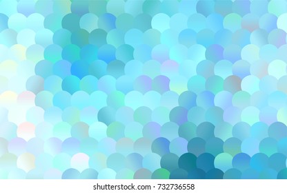 Light Blue, Green vector illustration which consist of circles. Dotted gradient design for your business. Creative geometric background in halftone style with colored spots.
