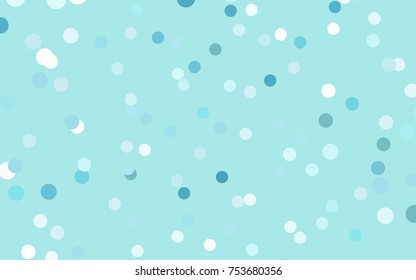 Light Blue, Green vector illustration which consist of circles. Dotted gradient design for your business. Creative geometric background in halftone style with colored spots.