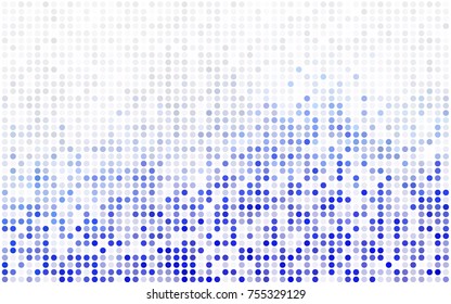 Light Blue, Green vector illustration which consist of circles. Dotted gradient design for your business. Creative geometric background in halftone style with colored spots.