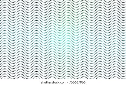 Light Blue, Green vector illustration which consist of circles. Dotted gradient design for your business. Creative geometric background in halftone style with colored spots.