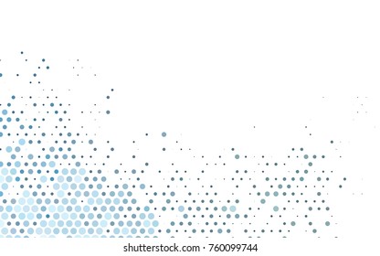 Light Blue, Green vector illustration which consist of circles. Dotted gradient design for your business. Creative geometric background in halftone style with colored spots.