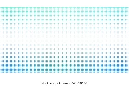 Light Blue, Green vector illustration which consist of circles. Dotted gradient design for your business. Creative geometric background in halftone style with colored spots.