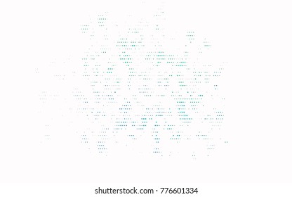 Light Blue, Green vector illustration which consist of circles. Dotted gradient design for your business. Creative geometric background in halftone style with colored spots.