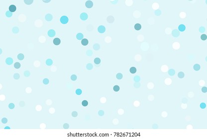 Light Blue, Green vector illustration which consist of circles. Dotted gradient design for your business. Creative geometric background in halftone style with colored spots.