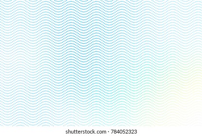 Light Blue, Green vector illustration which consist of circles. Dotted gradient design for your business. Creative geometric background in halftone style with colored spots.
