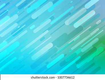 Light Blue, Green vector indian curved texture. Glitter abstract illustration with doodles and Zen tangles. The pattern can be used for coloring books and pages for kids.