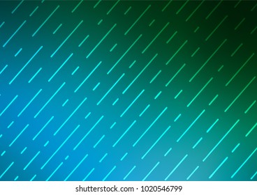 Light Blue, Green vector indian curved background. Glitter abstract illustration with doodles and Zen tangles. The best blurred design for your business.