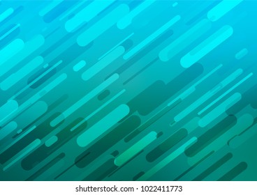 Light Blue, Green vector indian curved background. A completely new color illustration in doodle style. A completely new template for your business design.