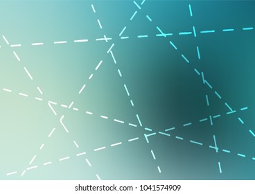 Light Blue, Green vector indian curved background. Geometric doodle illustration in Origami style with gradient. The template can be used as a background for cell phones.