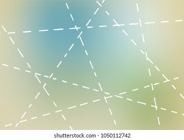 Light Blue, Green vector indian curved background. Modern geometrical abstract illustration with doodles. A new texture for your design.