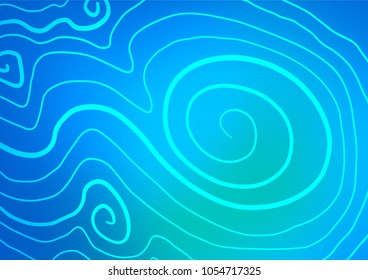 Light Blue, Green vector indian curved template. Geometric doodle illustration in Origami style with gradient. A completely new design for your business.