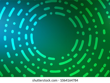 Light Blue, Green vector indian curved texture. Decorative shining illustration with doodles on abstract template. The elegant pattern can be used as a part of a brand book.
