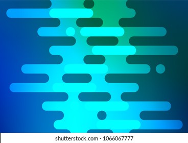 Light Blue, Green vector indian curved pattern. A completely new color illustration in doodle style. The pattern can be used for heads of websites and designs.