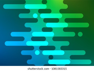 Light Blue, Green vector indian curved template. A vague abstract illustration with doodles in Indian style. Hand painted design for web, wrapping, wallpaper.