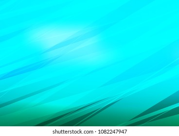 Light Blue, Green vector indian curved background. Creative illustration in blurred style with doodles and Zen tangles. The pattern can be used for wallpapers and coloring books.