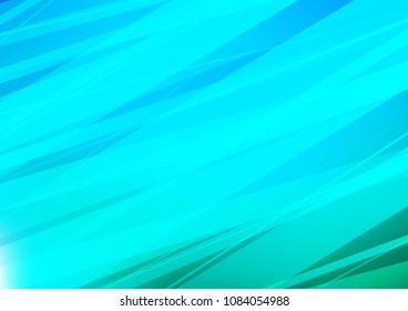 Light Blue, Green vector indian curved background. Modern geometrical abstract illustration with doodles. Brand new design for your business.