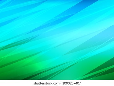 Light Blue, Green vector indian curved pattern. Sketchy hand drawn doodles on blurred background. The pattern can be used for wallpapers and coloring books.