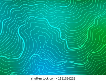 Light Blue, Green vector indian curved pattern. Brand-new colored illustration in blurry style with doodles. The elegant pattern can be used as a part of a brand book.