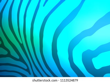 Light Blue, Green vector indian curved texture. Decorative shining illustration with doodles on abstract template. The pattern can be used for wallpapers and coloring books.