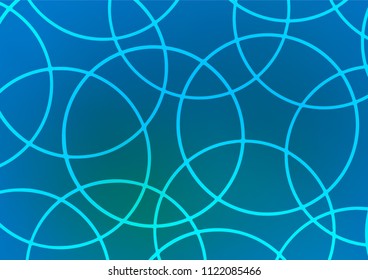 Light Blue, Green vector indian curved pattern. Colorful illustration in abstract style with doodles and Zen tangles. The elegant pattern can be used as a part of a brand book.