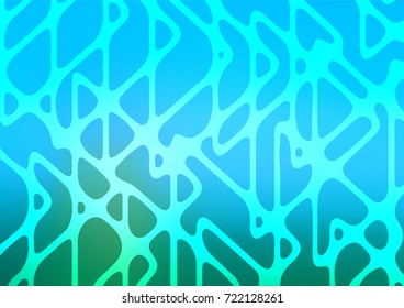 Light Blue, Green vector indian curved pattern. A completely new color illustration in doodle style. The pattern can be used for heads of websites and designs.