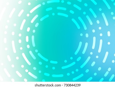 Light Blue, Green vector indian curved pattern. Colorful abstract illustration with lines in Asian style. The elegant pattern can be used as a part of a brand book.
