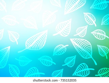 Light Blue, Green vector indian curved texture. Colorful illustration in abstract style with doodles and Zen tangles. The textured pattern can be used for website.