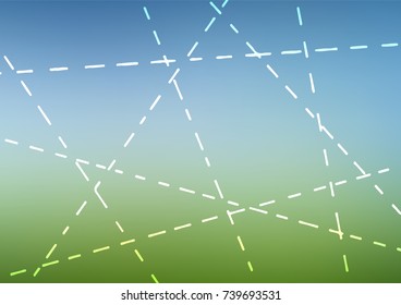 Light Blue, Green vector indian curved pattern. Colorful illustration in abstract style with doodles and Zen tangles. The textured pattern can be used for website.