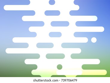 Light Blue, Green vector indian curved texture. A vague abstract illustration with doodles in Indian style. The pattern can be used for heads of websites and designs.