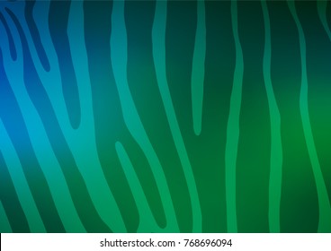 Light Blue, Green vector indian curved texture. Modern geometrical abstract illustration with doodles. The textured pattern can be used for website.