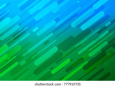Light Blue, Green vector indian curved template. Brand-new colored illustration in blurry style with doodles. Hand painted design for web, leaflet, textile.