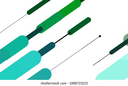 Light Blue, Green vector layout with flat lines. Decorative shining illustration with lines on abstract template. The pattern can be used for medical ad, booklets, leaflets