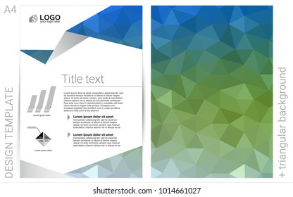 Light Blue, Green vector  layout for Leaflets. Glitter abstract design concept with text box. Pattern can be used as a template for calendars.