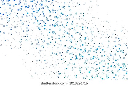 Light Blue, Green vector  layout with circle shapes. Blurred bubbles on abstract background with colorful gradient. Pattern can be used as texture of water, rain drops.