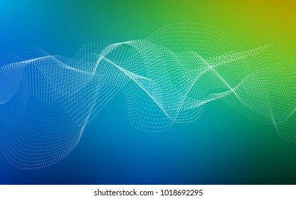 Light Blue, Green vector layout with circle shapes. Glitter abstract illustration with blurred drops of rain. The pattern can be used for ads, leaflets of liquid.