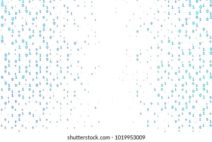 Light Blue, Green vector layout with algebra elements. Blurred design in simple style with collection of numerals. Template can be used as a background for ads of typography.