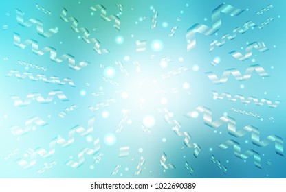 Light Blue, Green vector layout with festival confetti. Blurred decorative design in anniversary style with confetti. Beautiful design for your business advert of anniversary.