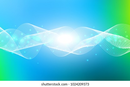 Light Blue, Green vector layout with festival confetti. Glitter abstract illustration with colorful confetti, ribbons. The pattern can be used for carnival, festival leaflets.