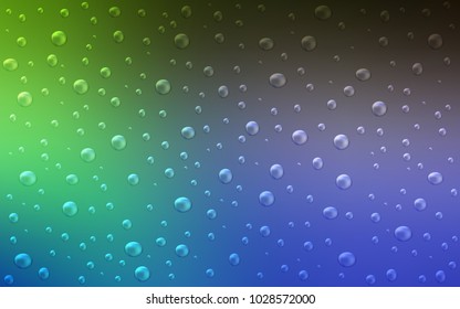 Light Blue, Green vector layout with circle shapes. Beautiful colored illustration with blurred circles in nature style. The pattern can be used for beautiful websites.