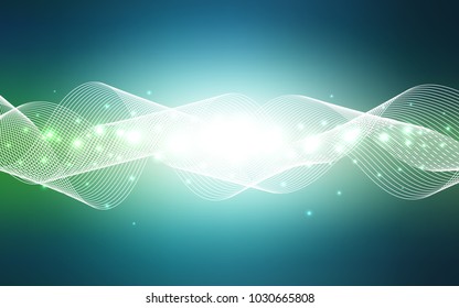 Light Blue, Green vector layout with festival confetti. Beautiful colored illustration with ribbon in celebration style. New design for ad, poster, banner of your Party.