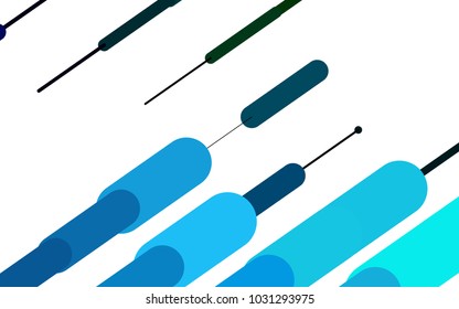Light Blue, Green vector layout with flat lines. Shining colored illustration with rounded stripes. The pattern can be used for websites.